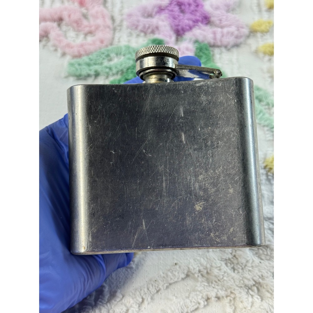 Vintage Fairy Etched Stainless Steel Hip Flask 5oz Silver Y2K Whimsigoth Pocket - Picture 5 of 11